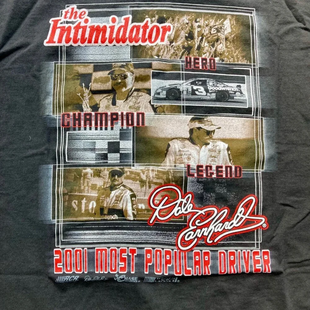 Vintage NASCAR Dale Earnhardt #3 2001 Most Popular Driver T-Shirt Intimidator L